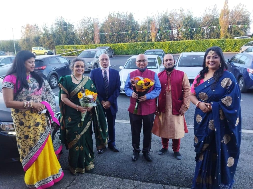 These photographs show women and men in traditional Indian wear, and also children in traditional wear celebrating Diwali in Ireland 
