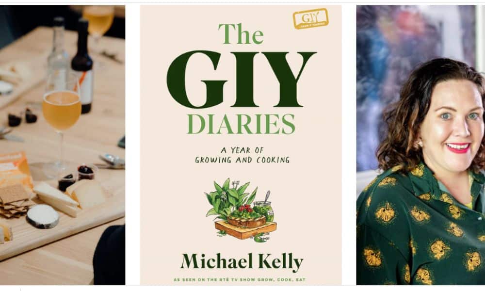 Screenshot of event listings and posters on the food festival website. One shows wine and glass and cheese, another says The GIY Diaries - A Year of Growing and Cooking by Michael Kelly and third one shows a lady in green dress smiling