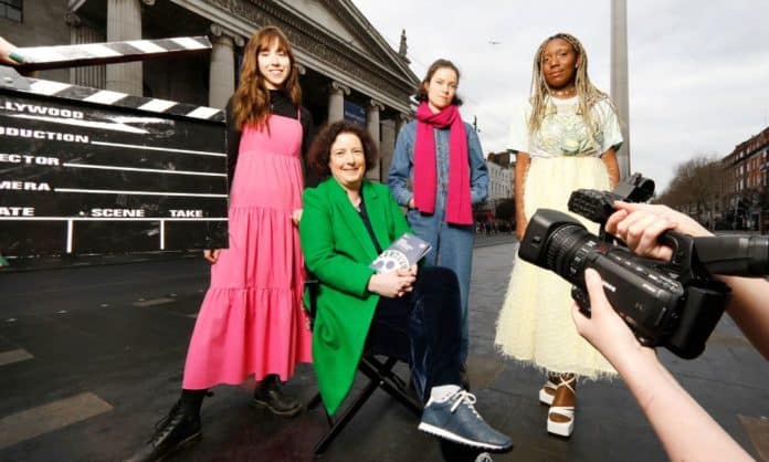 From the photocall for Dublin International Festival and you can see dignitaries and a camera
