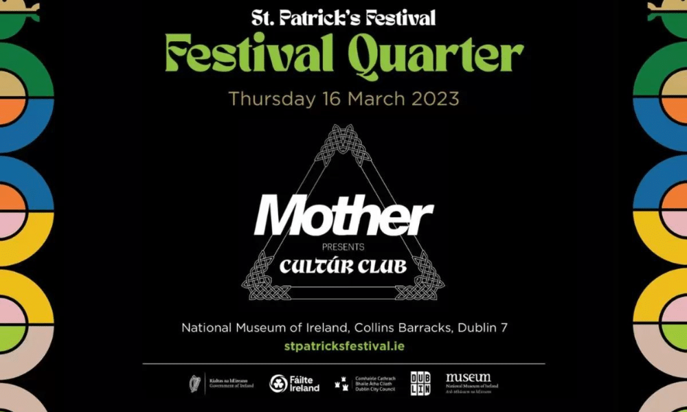 A graphic poster for St. Patrick's Festival Festival Quarter