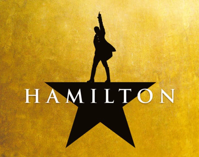 A poster for the hit show Hamilton which will come to Dublin next year