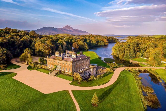 Aerial view of Westport House and Gardens in Mayo